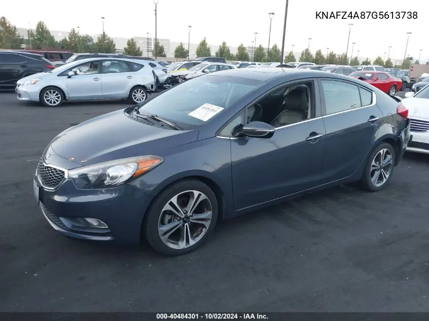 2016 Kia Forte Ex VIN: KNAFZ4A87G5613738 Lot: 40484301