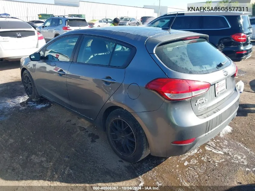 KNAFK5A86G5577311 2016 Kia Forte Lx