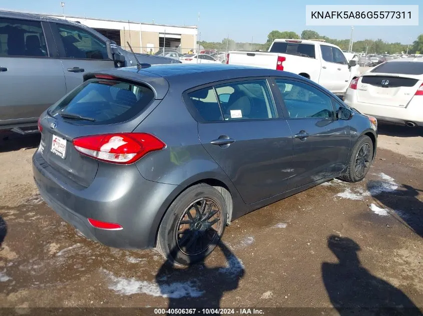 KNAFK5A86G5577311 2016 Kia Forte Lx