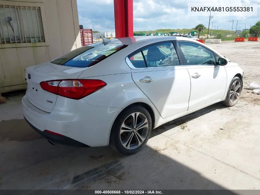 KNAFX4A81G5553381 2016 Kia Forte Ex