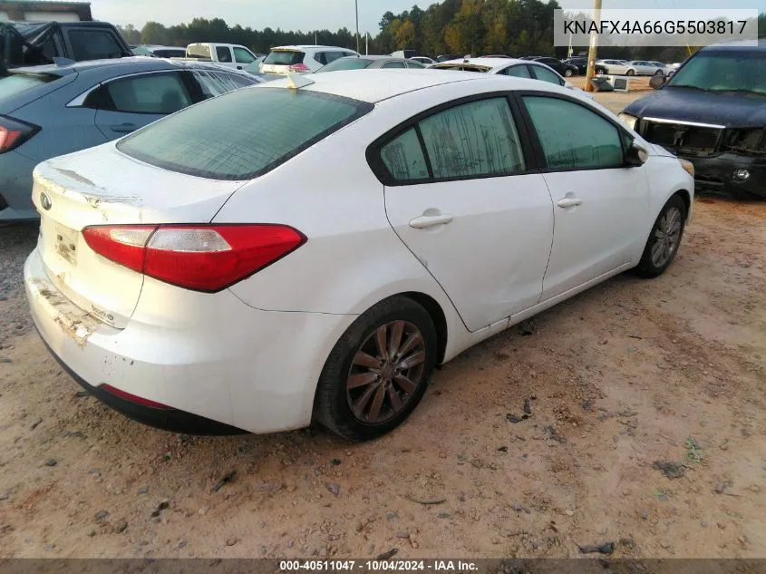 KNAFX4A66G5503817 2016 Kia Forte Lx