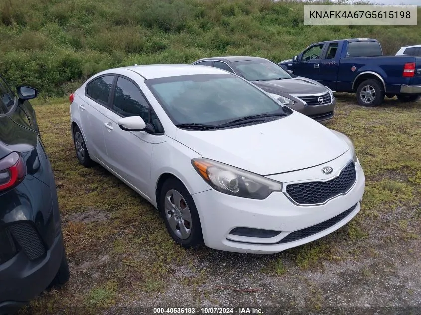 2016 Kia Forte Lx VIN: KNAFK4A67G5615198 Lot: 40536183