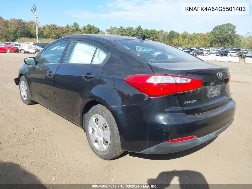 2016 Kia Forte Lx VIN: KNAFK4A64G5501403 Lot: 40557617