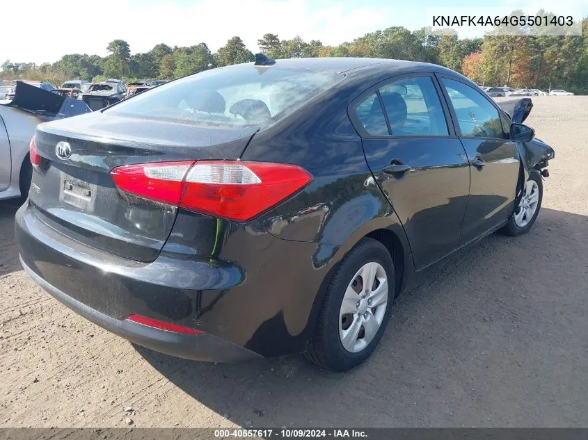 2016 Kia Forte Lx VIN: KNAFK4A64G5501403 Lot: 40557617