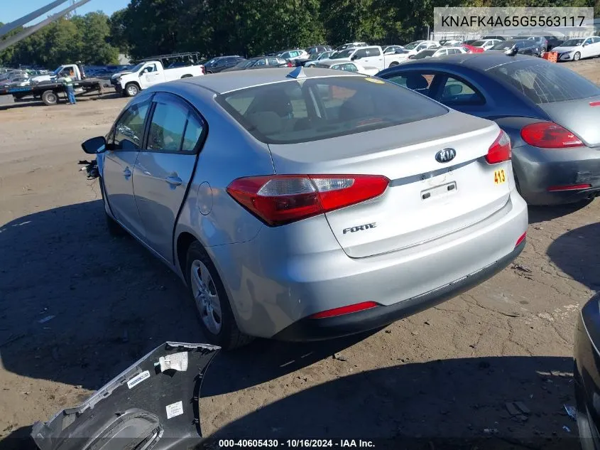 2016 Kia Forte Lx VIN: KNAFK4A65G5563117 Lot: 40605430