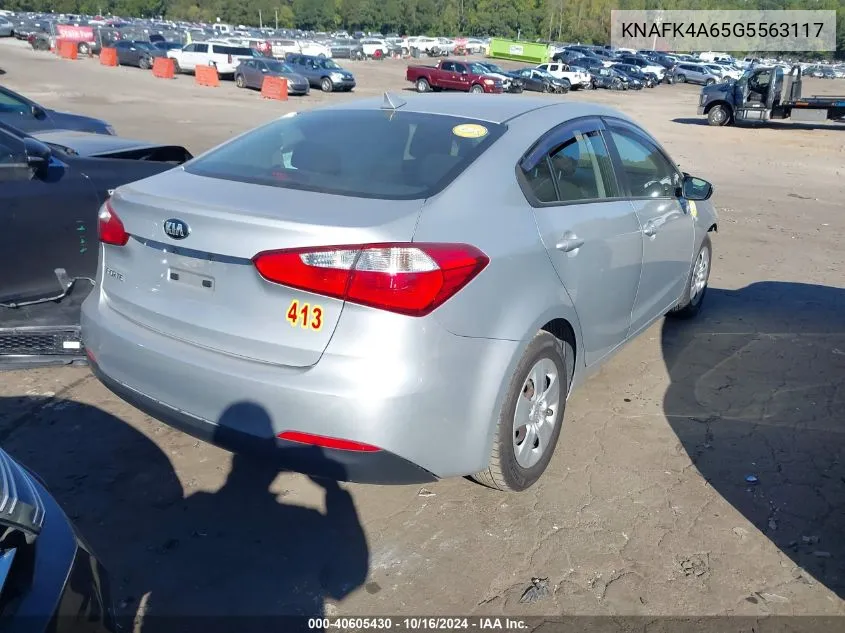 2016 Kia Forte Lx VIN: KNAFK4A65G5563117 Lot: 40605430