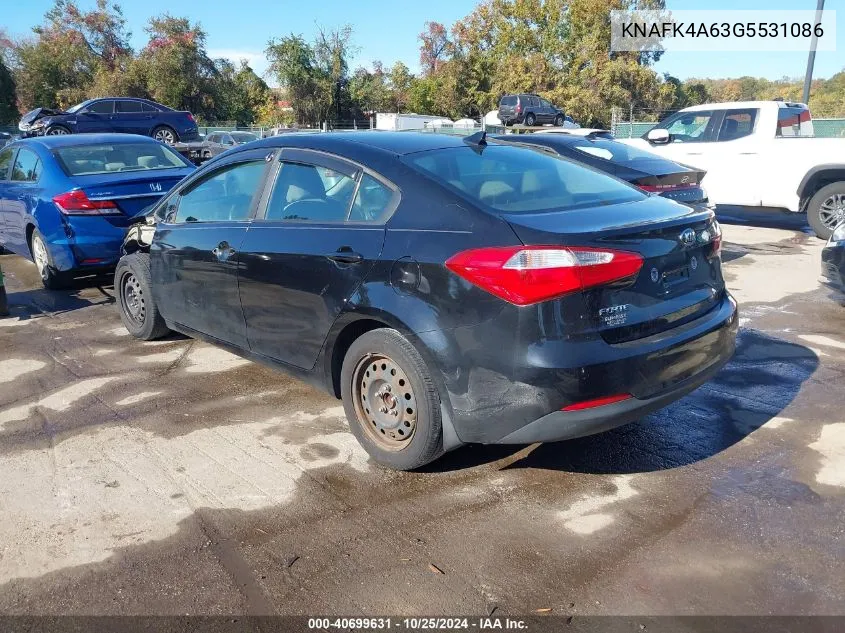 2016 Kia Forte Lx VIN: KNAFK4A63G5531086 Lot: 40699631