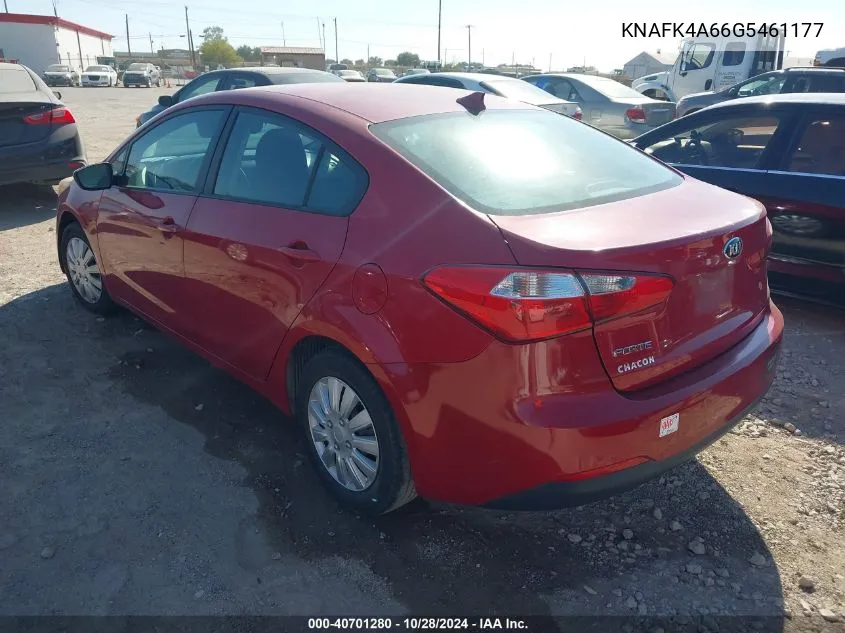 2016 Kia Forte Lx VIN: KNAFK4A66G5461177 Lot: 40701280