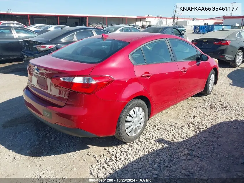 2016 Kia Forte Lx VIN: KNAFK4A66G5461177 Lot: 40701280