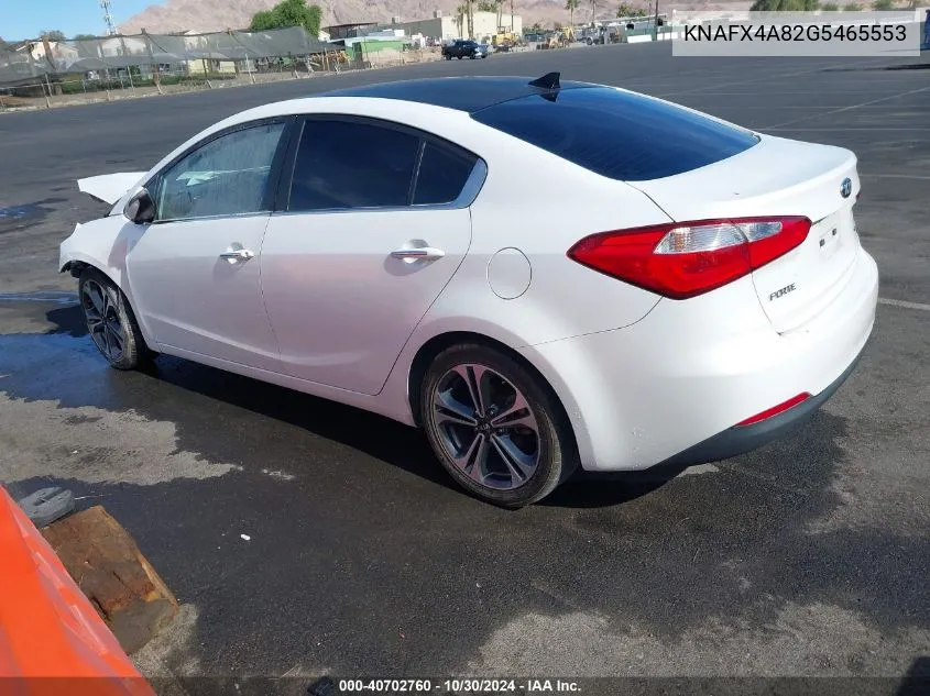 2016 Kia Forte Ex VIN: KNAFX4A82G5465553 Lot: 40702760