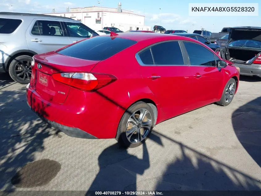 2016 Kia Forte Ex VIN: KNAFX4A8XG5528320 Lot: 40708279