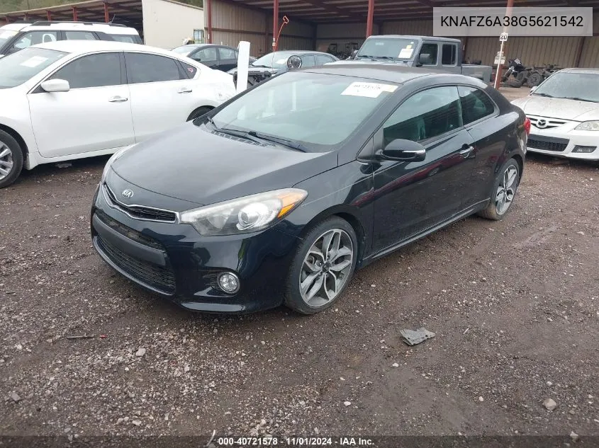 2016 Kia Forte Koup Sx VIN: KNAFZ6A38G5621542 Lot: 40721578