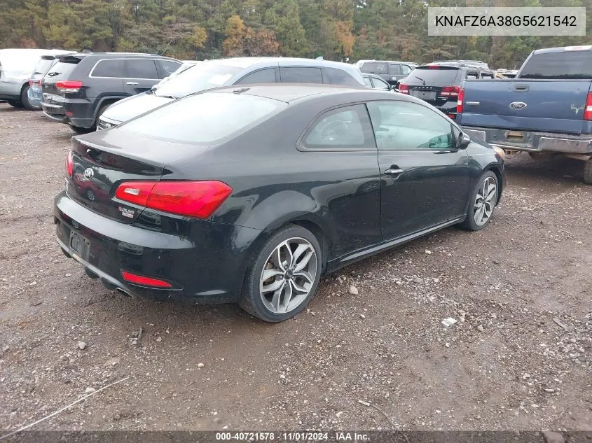 2016 Kia Forte Koup Sx VIN: KNAFZ6A38G5621542 Lot: 40721578