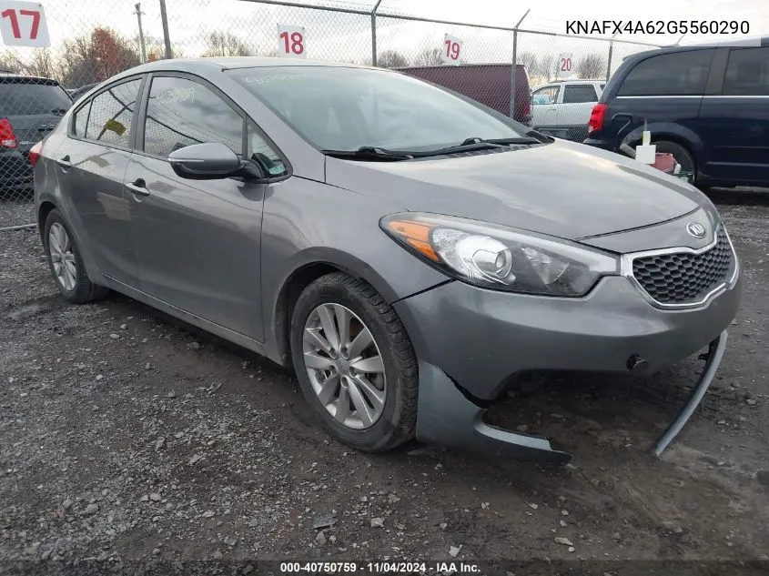 2016 Kia Forte Lx VIN: KNAFX4A62G5560290 Lot: 40750759