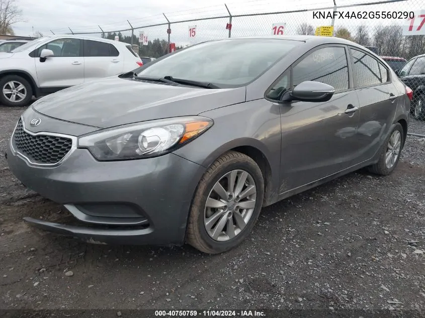 2016 Kia Forte Lx VIN: KNAFX4A62G5560290 Lot: 40750759