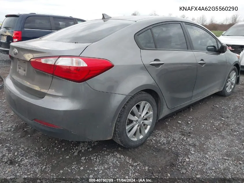 2016 Kia Forte Lx VIN: KNAFX4A62G5560290 Lot: 40750759