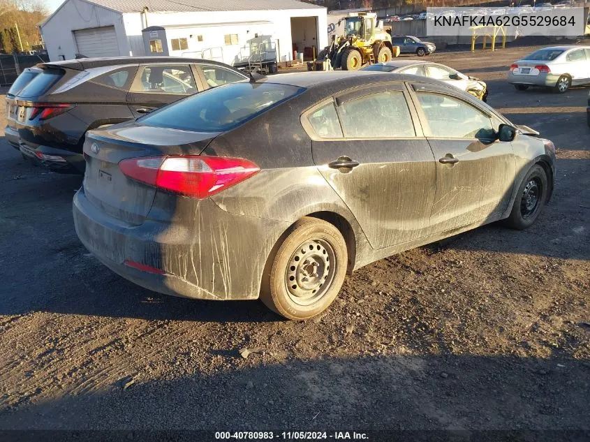 2016 Kia Forte Lx VIN: KNAFK4A62G5529684 Lot: 40780983