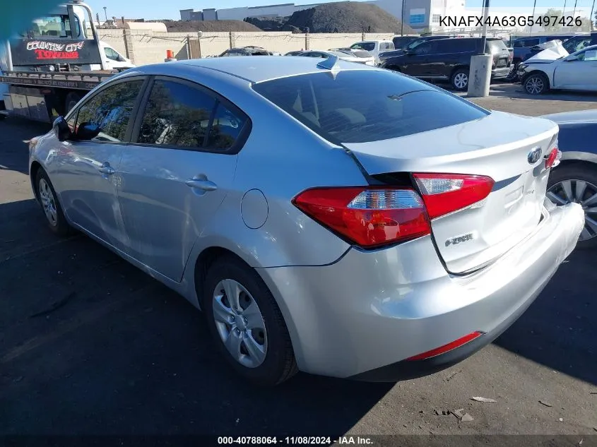 2016 Kia Forte Lx VIN: KNAFX4A63G5497426 Lot: 40788064