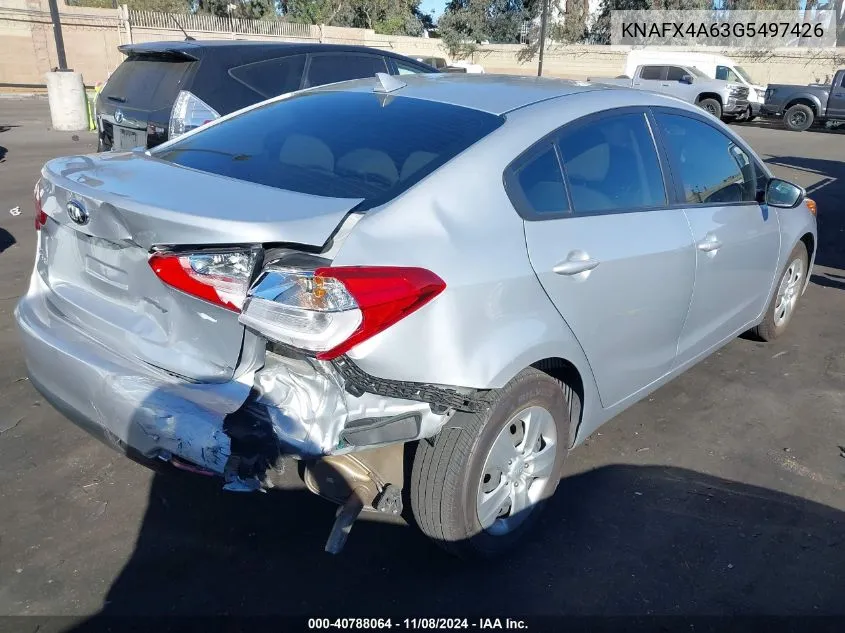 2016 Kia Forte Lx VIN: KNAFX4A63G5497426 Lot: 40788064