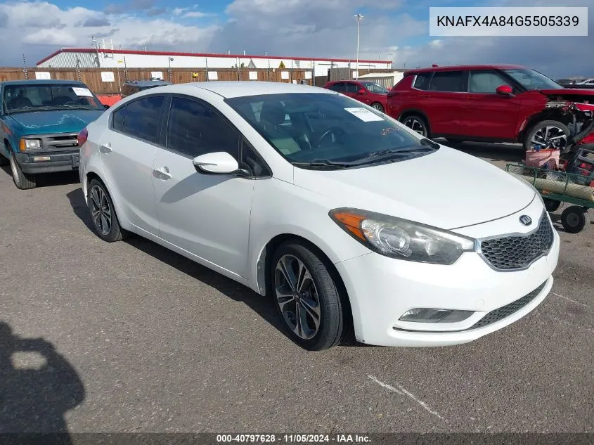 2016 Kia Forte Ex VIN: KNAFX4A84G5505339 Lot: 40797628