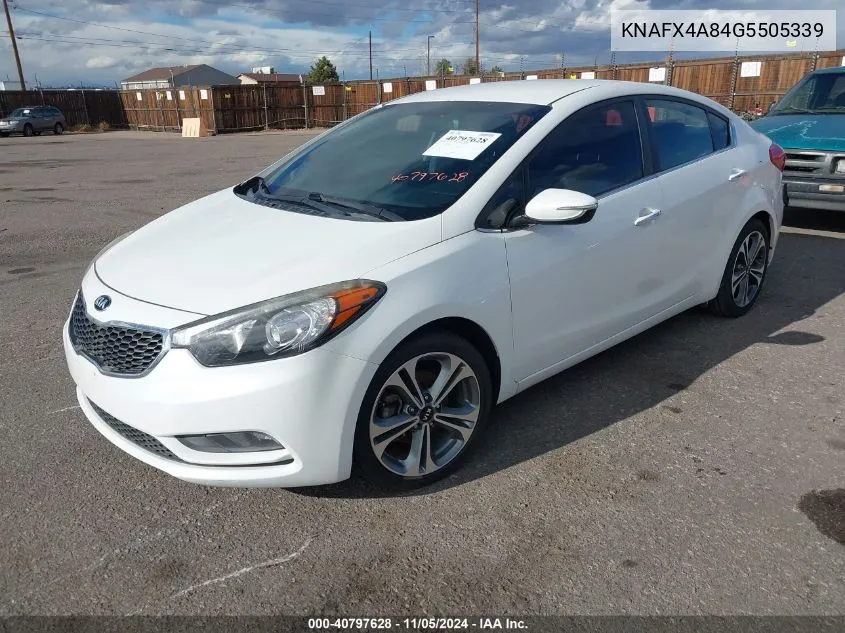 2016 Kia Forte Ex VIN: KNAFX4A84G5505339 Lot: 40797628