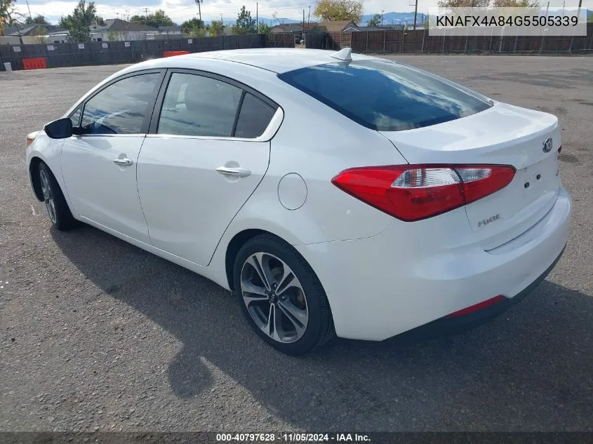 2016 Kia Forte Ex VIN: KNAFX4A84G5505339 Lot: 40797628