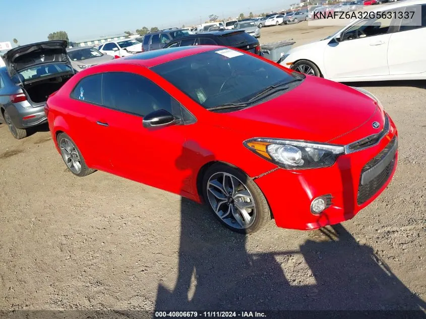 2016 Kia Forte Koup Sx VIN: KNAFZ6A32G5631337 Lot: 40806679