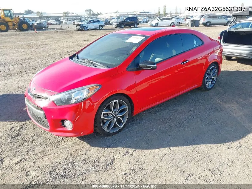 2016 Kia Forte Koup Sx VIN: KNAFZ6A32G5631337 Lot: 40806679