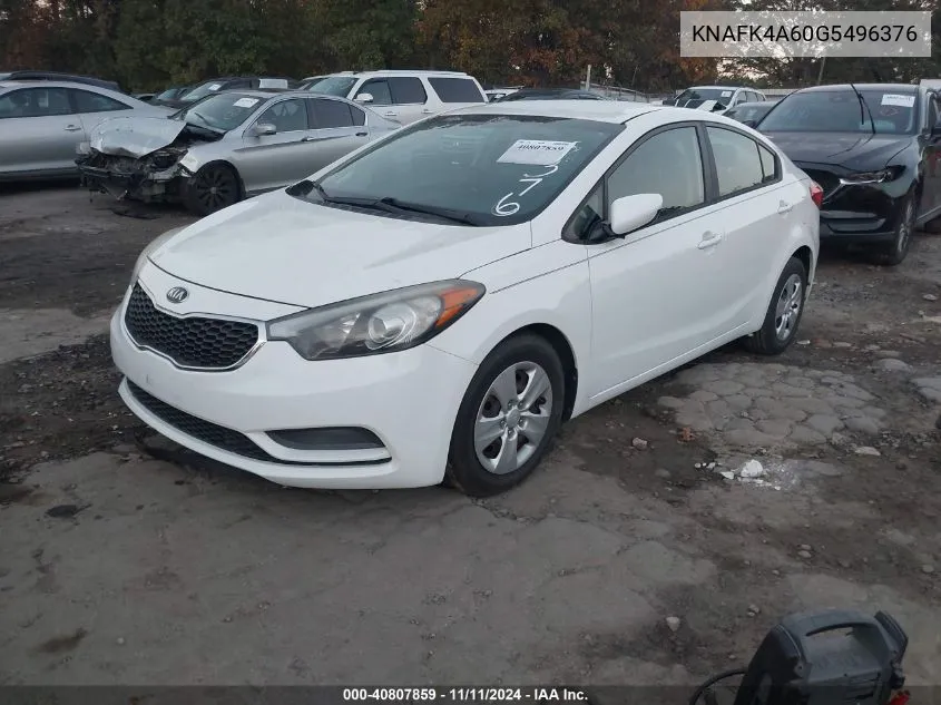 2016 Kia Forte Lx VIN: KNAFK4A60G5496376 Lot: 40807859