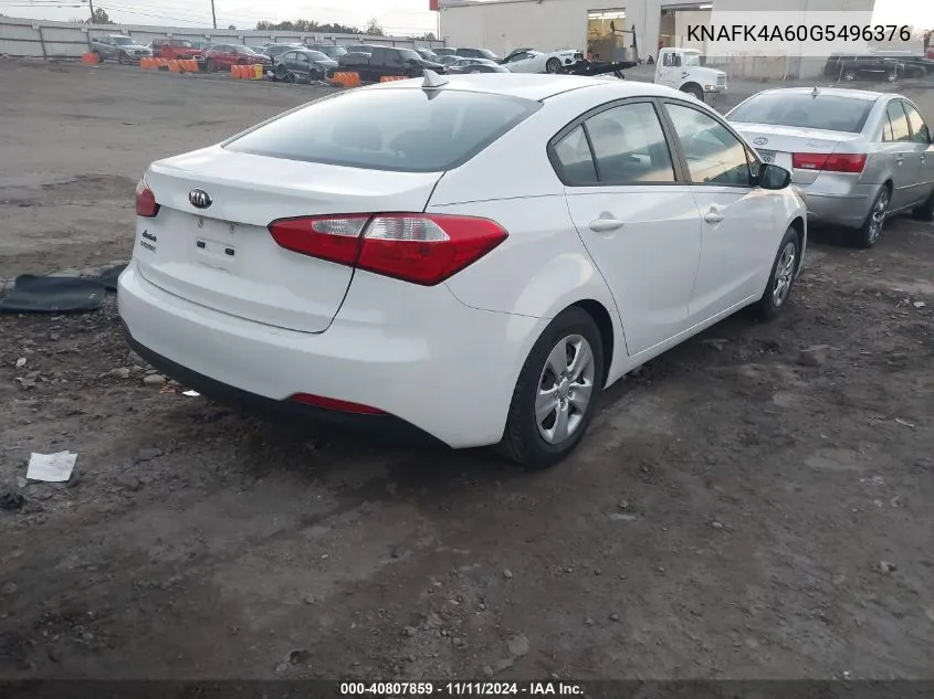 2016 Kia Forte Lx VIN: KNAFK4A60G5496376 Lot: 40807859