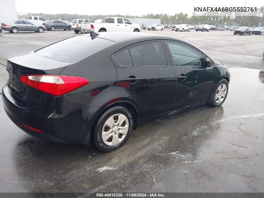 2016 Kia Forte Lx VIN: KNAFX4A68G5552761 Lot: 40815330