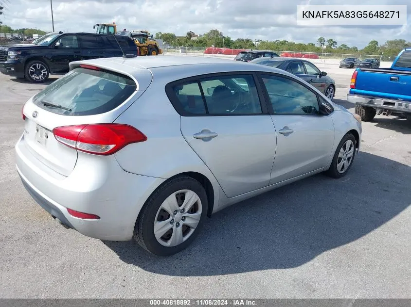 2016 Kia Forte Lx VIN: KNAFK5A83G5648271 Lot: 40818892