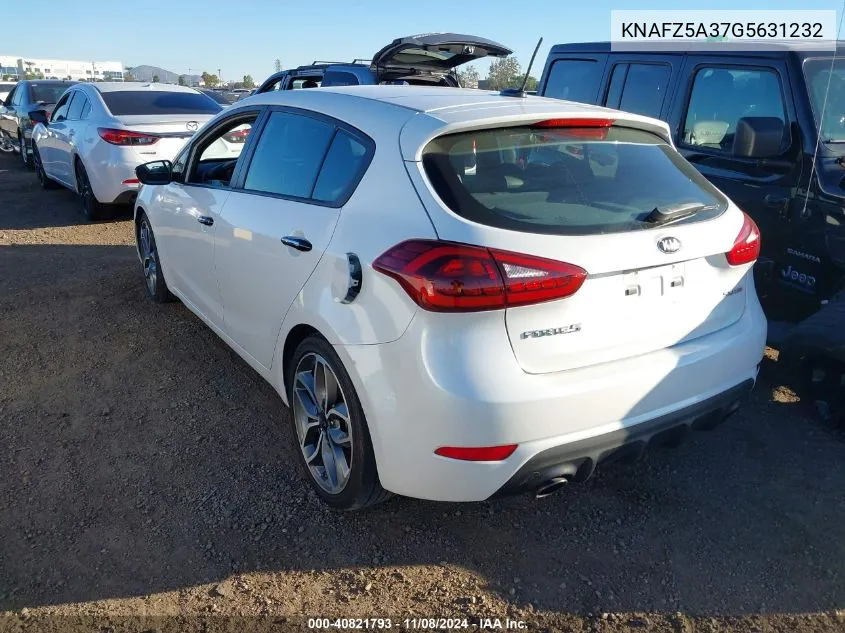 2016 Kia Forte Sx VIN: KNAFZ5A37G5631232 Lot: 40821793