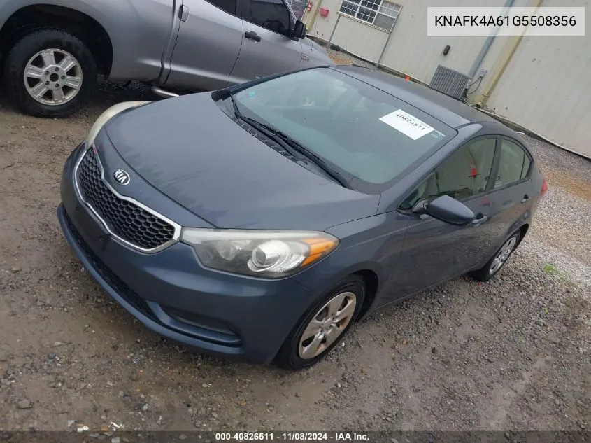 2016 Kia Forte Lx VIN: KNAFK4A61G5508356 Lot: 40826511