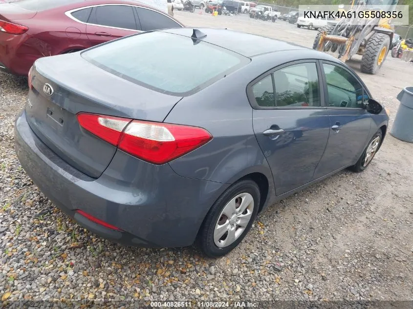 2016 Kia Forte Lx VIN: KNAFK4A61G5508356 Lot: 40826511