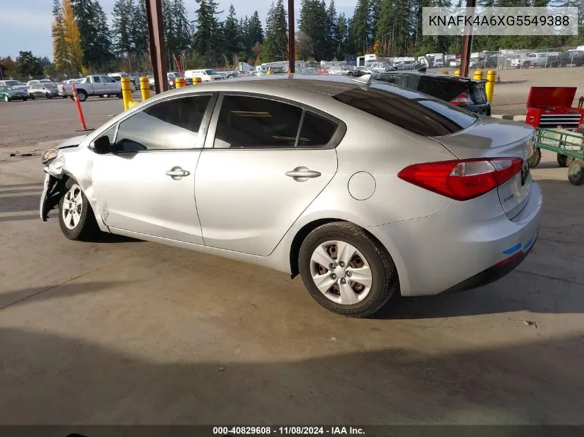 2016 Kia Forte Lx VIN: KNAFK4A6XG5549388 Lot: 40829608