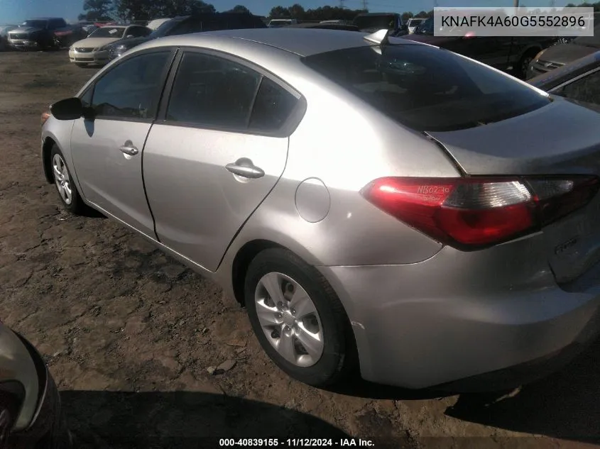 2016 Kia Forte Lx VIN: KNAFK4A60G5552896 Lot: 40839155