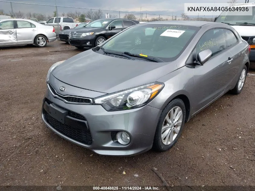 2016 Kia Forte Koup Ex VIN: KNAFX6A84G5634936 Lot: 40848825