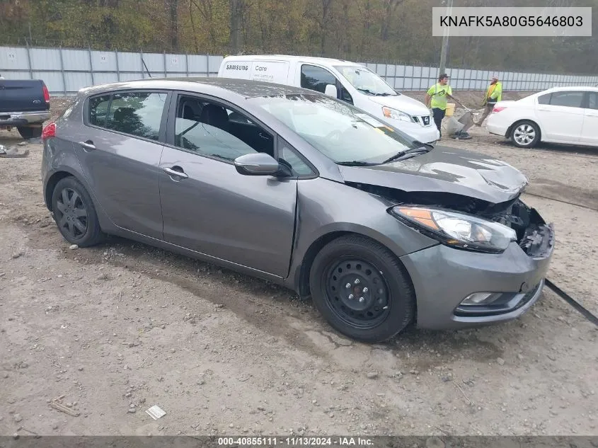 2016 Kia Forte Lx VIN: KNAFK5A80G5646803 Lot: 40855111