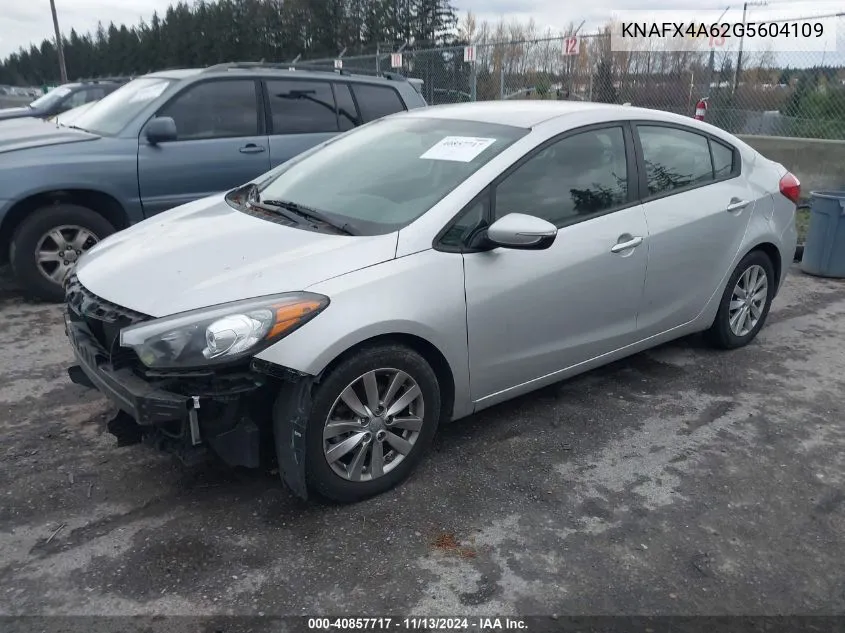 2016 Kia Forte Lx VIN: KNAFX4A62G5604109 Lot: 40857717