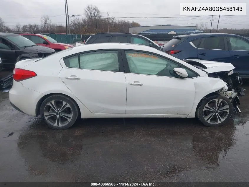 2016 Kia Forte Ex VIN: KNAFZ4A80G5458143 Lot: 40866565