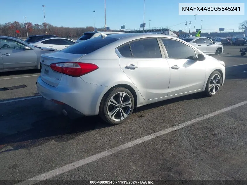 2016 Kia Forte Ex VIN: KNAFX4A80G5545241 Lot: 40898945