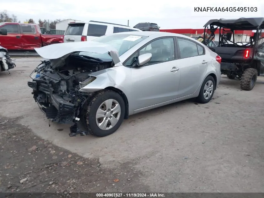 2016 Kia Forte Lx VIN: KNAFK4A64G5495103 Lot: 40907527