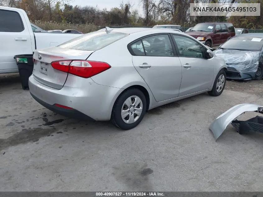 2016 Kia Forte Lx VIN: KNAFK4A64G5495103 Lot: 40907527