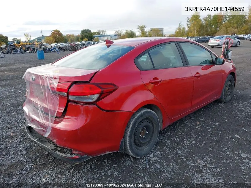 2017 Kia Forte VIN: 3KPFK4A70HE144559 Lot: 12128365