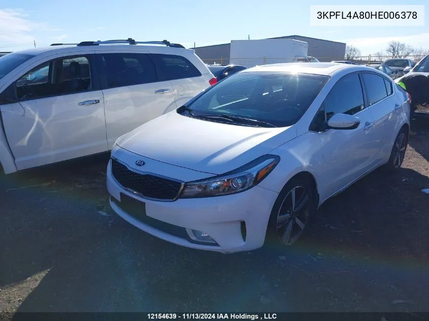 2017 Kia Forte VIN: 3KPFL4A80HE006378 Lot: 12154639