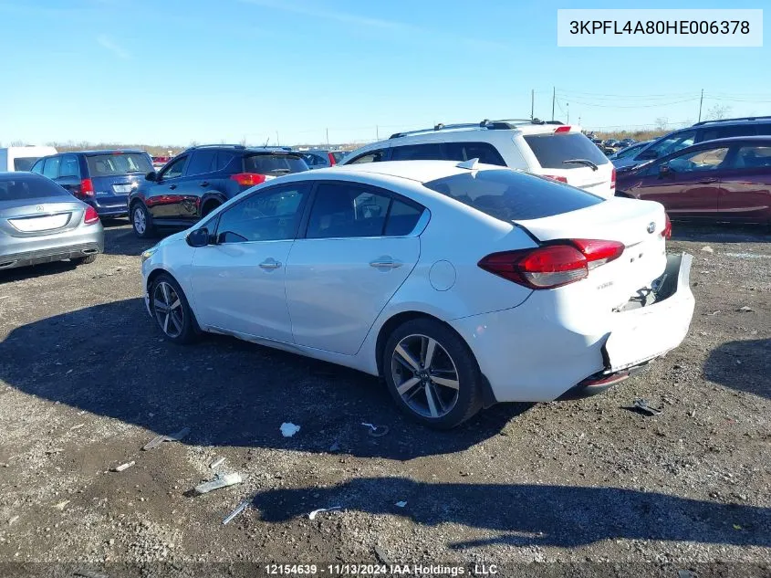 2017 Kia Forte VIN: 3KPFL4A80HE006378 Lot: 12154639