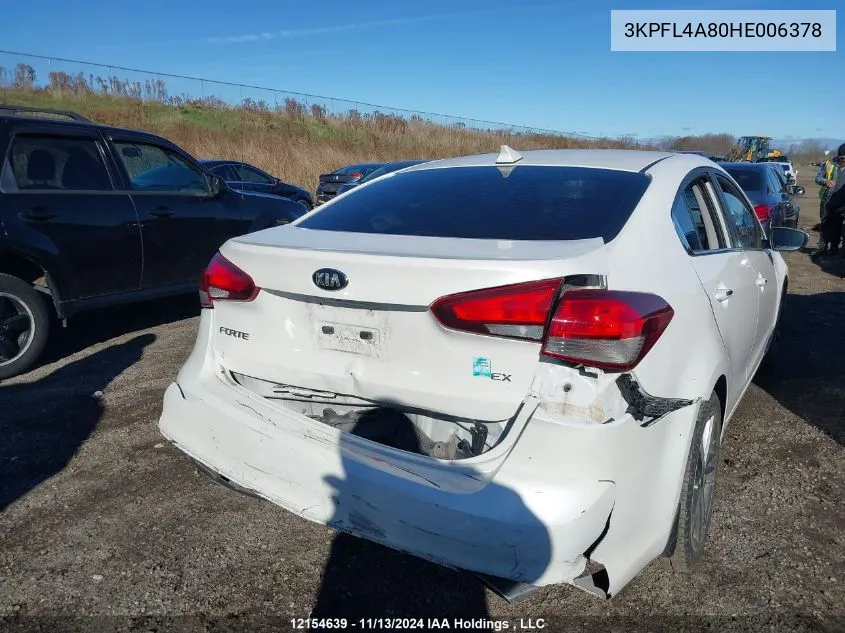 2017 Kia Forte VIN: 3KPFL4A80HE006378 Lot: 12154639