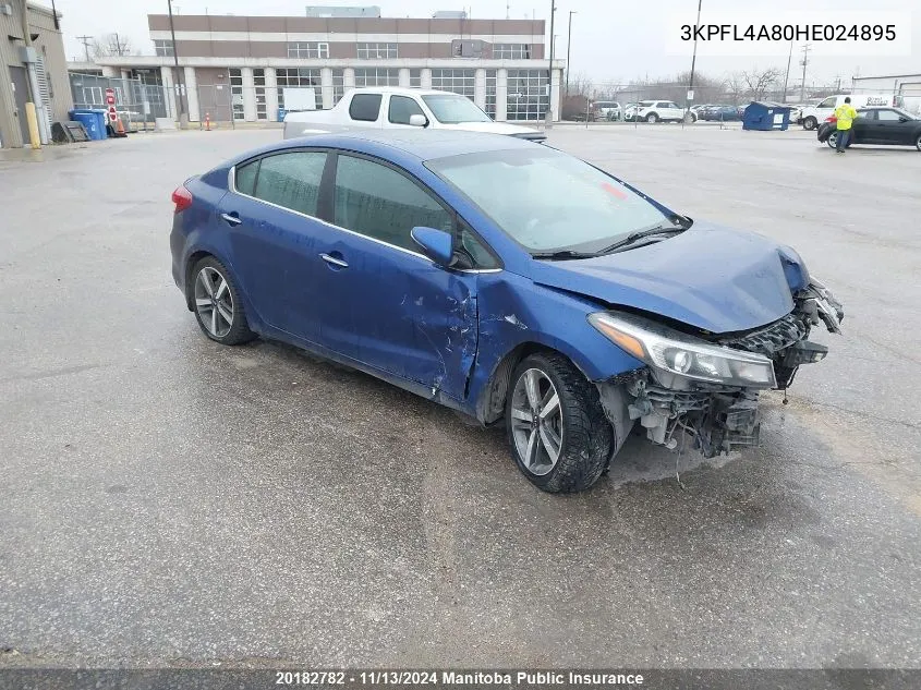 2017 Kia Forte Ex VIN: 3KPFL4A80HE024895 Lot: 20182782