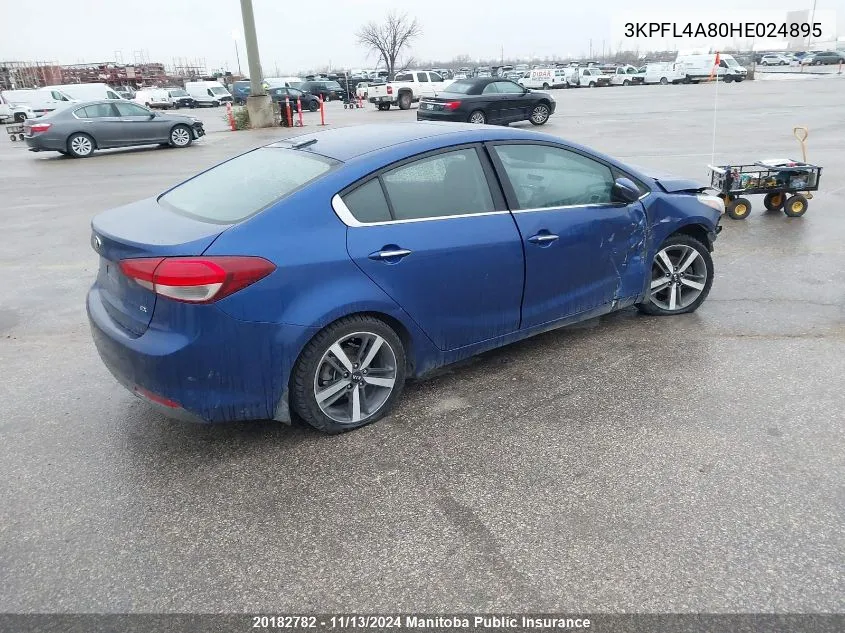 2017 Kia Forte Ex VIN: 3KPFL4A80HE024895 Lot: 20182782